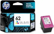 HP 62 Genuine Original Tri-Color Ink Printer Cartridge works with HP Officejet 8040, HP ENVY 8000, HP ENVY 7640, HP Officejet 5740, HP ENVY 5660, and HP ENVY 5640 (C2P06AA)