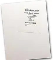 CCS White 130# Double Thick Card Stock 8.5x11-50 Pk