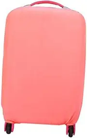 [WOONEKY] 26-30 Inches Suitcase Cover Elastic Travel Bag Protector Luggage Case Cover High Elasticity Dustproof Suitcase Protector Pink