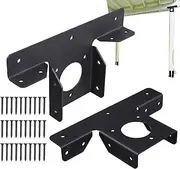 [Generic] Metal Corner Brackets - 2pcs Pergola Extension T Brackets, Heavy Duty Extension 3-Way T Brackets | 26x15x5cm Heavy Duty Adjustable Corn er Brackets, High Strength Tailored Support: