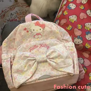 【新款後背包】日系hellokitty三麗鷗甜美可愛少女心背包學生書包ins小清新碎花雙肩包女