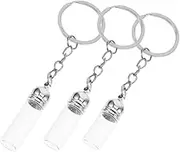 DECOMELODY Glass Bottles Keychain Essential Oil Dispenser Small Spray Bottle Travel Size Refillable