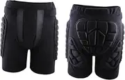jojofuny Protective Ski Skating Hockey Pants Snowboard Impact Shorts Hip Thigh Tailbone Guards Comfortable Cotton Lining Elastic Waist Multiple