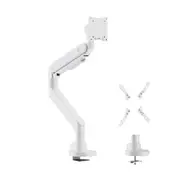 INFINITY WHITE Ergonomic and Style Heavy-Duty Gas Spring Single Monitor Arm support 24”-57”, up to 27kg - INF753-C012