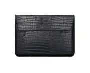 Crocodile Grain Faux Leather Flap Style Case Bag, 13 Inch Laptop Stand Sleeve Case, Laptop Protective Case,Black,13 Inch