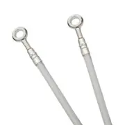 White Stainless Steel Front Brake Line Kit - 5 Lines Galfer FK003D664-5-WHT