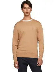 [Tommy Hilfiger] Essential Cotton Crew Neck Knit in Beige