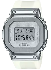 Casio G-Shock Women Metal Covered Bezel Digital White Watch GMS5600SK-7