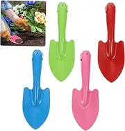 Totority 4Pcs Ergonomic Iron Gardening Shovels Durable Soil Digging Tools for Garden Use Lightweight Hand Shovel Kit