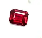 9.65 Ct Emerald Cut Natural Burmese Red Ruby Loose Gemstone GGI