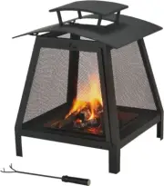 NEW MINTCRAFT FP-102 29" STEEL OUTDOOR FIREPIT AND POKER 2069342