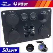 50 Amp Plug /USB / Cigarette Socket Flush Mount Recessed Plate Enerdrive