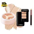 2PCS Tri Color Corrector Face Concealer Palette Set with Brush,Moisturizing Long