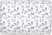 Chic Purple Butterflies Extra Large Resuable Changing Pad Covers Waterproof Washable Bed Wetting Pad Leakproof Quick Drying Travel Mattress for Children Adults Pets 52" L x 34" W