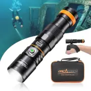 DC710 Scuba Dive Light Type C Rechargeable, 3000 Lumens Super Bright Underwat...