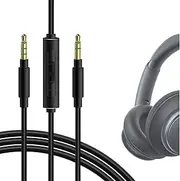 Geekria Audio Cable with Mic and Mute Control Compatible with Anker Soundcore Space One Pro, Q45, Q35, Q30, Q20, Q11i, Life 2 Neo, COWIN E7 Headphones, Replacement Stereo Cord (4 ft / 1.2 m)