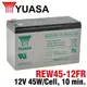 【YUASA】REW45-12 鉛酸電池12V45W POS系統機器 UPS不斷電設備 電池更換