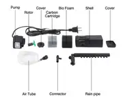 ECO 4 in 1 Fish Tank Aquarium Submersible Water Power Filter Pump 600-800L/H
