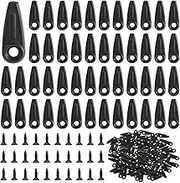 50 Pcs Picture Frame Backing Clips Buckle Black Back Pictures Frame Hardware Backing Clips Flat Metal Turn Button with Screws for Pictures Hanging, Artwork, Gift Box, Decoration Box