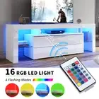 White Entertainment Unit TV Cabinet Stand High Gloss 1600mm Furniture