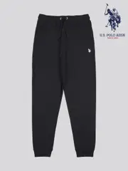 U.S. Polo Assn. Black Mens Double Horsemen Loopback Joggers (F71653) | $115