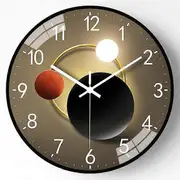 Simple Digital Wall Clock Silent Non Ticking Punch Free Wall Mounted Clock for Kitchen Living Room Bedroom Bathroom black 8 inch