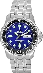 [RATIO] FreeDiver Professional Diver Watch Sapphire Crystal Japanese Quartz Dive Watch 200M Water Resistant Diving Watch