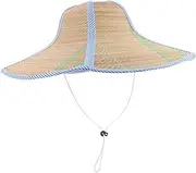 [POPETPOP] Men's Women's Sun Hat Wide Brim Straw Cap Beach Sun Protection for Outdoor Use