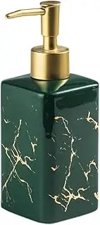 Soap Dispenser 320ml Soap Dispenser, Ceramics Soap Dispenser, Bathroom Soap Dispenser Dish Soap Dispenser for Kitchen Bathroom Sink Hand Sanitizer Dispenser(Green)