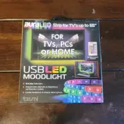 TZUMI AURA LED MOOD LIGHT STRIP FOR TV UP TO 65” WITH REMOTE CONTROL 6058