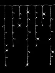 360 Cool White Concave Bulb LED Snowing Icicle String Light - 8m