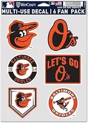 Baltimore Orioles Multi Use 6 Fan Pack