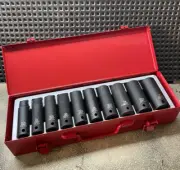 ABW IMPERIAL 10Pc Cr-Mo 1/2”dr IMPACT LONG SOCKET SET METAL CASE now Sidchrome