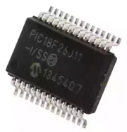 2x Microchip PIC MICROCONTROLLER 8bit 48MHz 64kB 28-Pin SSOP PIC18F26J11-I/SS
