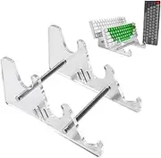 Acrylic Keyboard Display Stand Holder ,KLHCDUO Transparent Acrylic Frame Space-Saving Holder Stand,3-Tier Gaming Keyboard Stands Mechanical Keyboard Display Stand