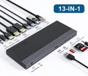 USB C Docking Station - 13-in-1 Triple Display Laptop Dock for M1/M2 MacBook Pro
