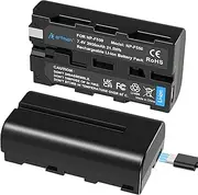 Artman NP-F550 Battery 2-Pack USB-C Batteries Compatible with Sony Monitor, 2900mAh NP-F970 F750 F570 F550 Replacement Battery for CCD-SC55 TR516 TR716 TR818 TR910 TR917 Camera,LED Video Light (Black)