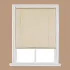 Home Basics Mini Blind 36-1/2|"W x 64"L Backside Room Darkening Cordless Ivory