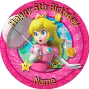 Princess Peach super mario REAL EDIBLE ICING CAKE TOPPER PARTY IMAGE FROSTING