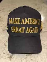 Authentic TRUMP Gold Dark MAGA Cali-Fame 2024 Campaign Hat Made In USA New!
