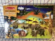 Melissa & Doug 200 Piece SAFARI ADVENTURE Jigsaw puzzle -Thick Pieces