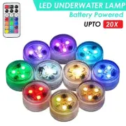 Submersible Waterproof Underwater Lights RGB Color IR Remote for Vase Bowls AU