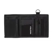 Volcom Men's Stone Trifold Wallet, Black - NEW!