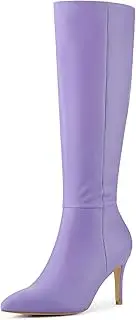 [Perphy] High Heels Pointed Toe Stiletto Heel Knee High Boots for Women