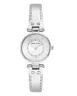 Anne Klein Women's Silver Tone Dial and Leather Strap Watch AK/9443-SVSI