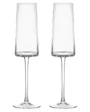 Anton Studio Designs Set of 2 Empire Clear Champagne Flutes