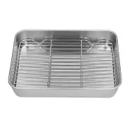 Baking Tray and Rack Set, Stainless Steel Baking Pan Cookie Sheet with Coolin...