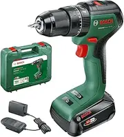 [Bosch] 18V Cordless Brushless Impact Hammer Drill Driver With 2.5Ah Battery, Charger and Case, 2 Speed, 20 Torque Settings, 60Nm, 13mm Metal Chuck (UniversalImpact 18V-60). Made in Europe