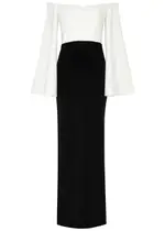 Solace London Eliana Off-the-shoulder Maxi Dress - Black - 12 (UK12 / M) 12 (UK12 / M)