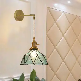 簡約現代樹脂玻璃壁燈 臥室床頭復古燈 (4.8折)